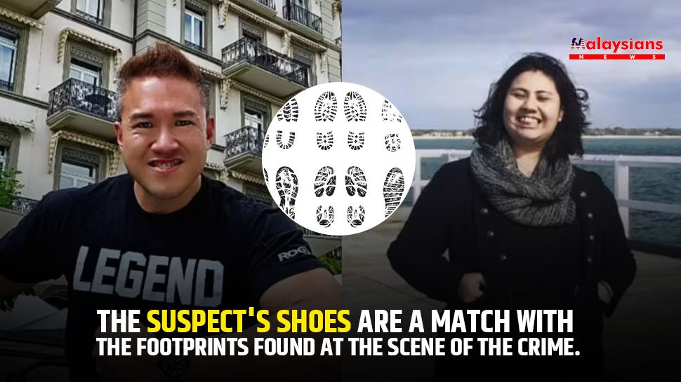 The suspect shoes matched a footprint that was found the crime scene