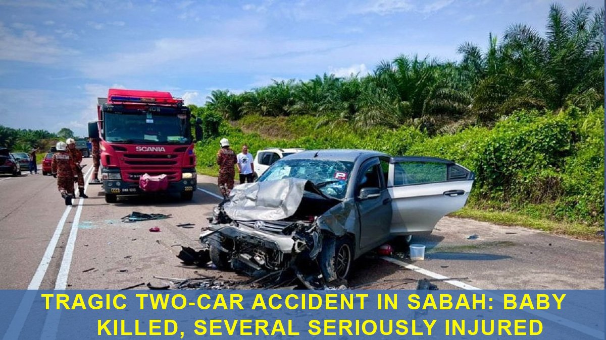 Tragic Two-Car Accident in Sabah: Baby Killed, Several Seriously Injured 