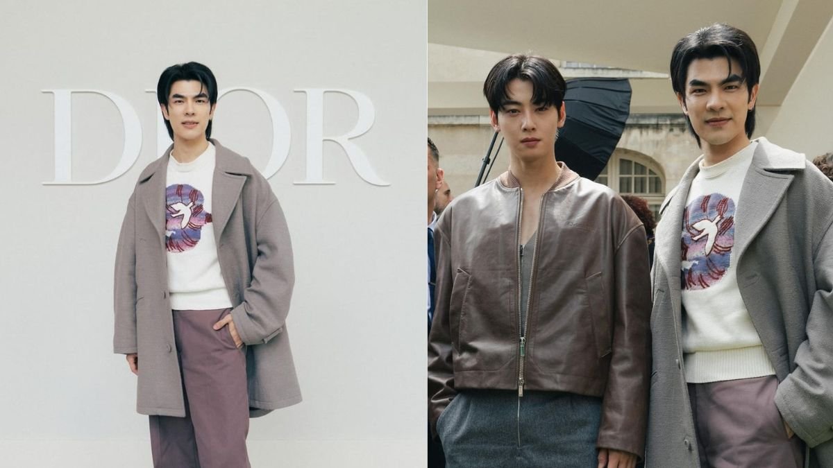 KinnPorsche’s Mile Poses with Cha Eun Woo and TXT at Dior!