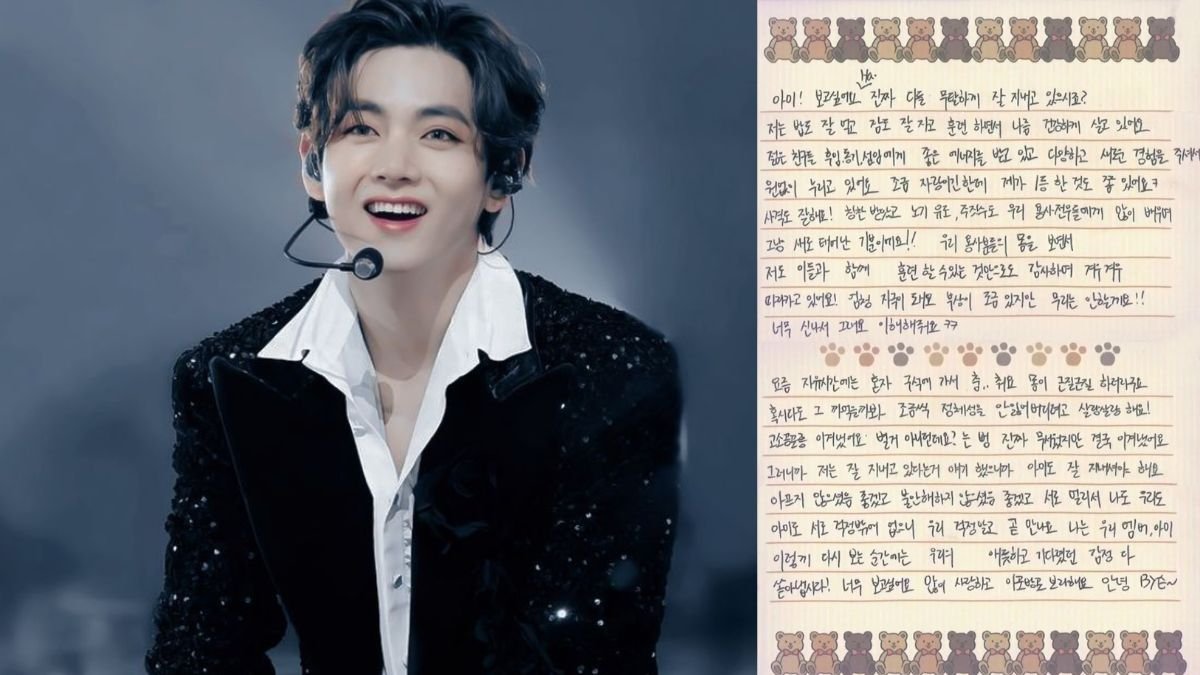 V’s Handwritten Letter from the Military Warms Fans’ Hearts