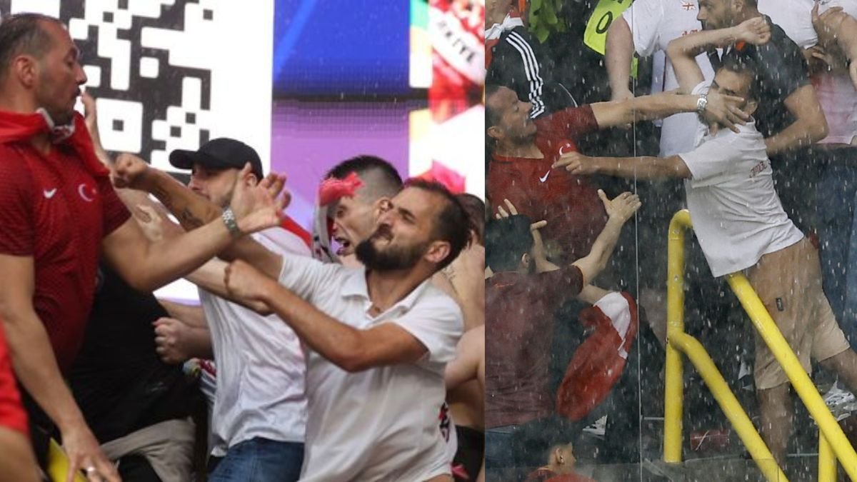 Euro 2024: Violent Fight Breaks Out Between Turkey and Georgia Fans Inside Stadium